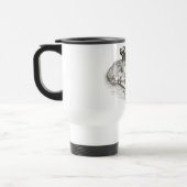 Ein Schlafengel , Schwarz-Weiß-Design Reisebecher (Links)