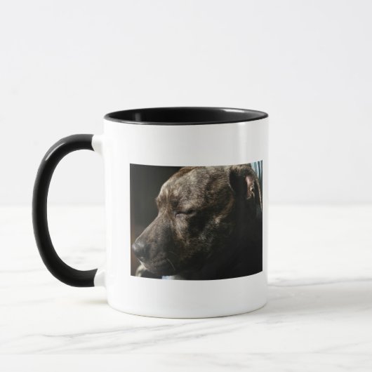 Ein SchlafenPitbullhund Tasse (Links)