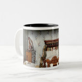 Ein Schlafzimmer in "Frau Bryants Pleasure", Zweifarbige Tasse (Vorderseite Links)