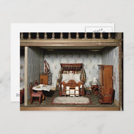 Ein Schlafzimmer in "Mrs. Bryant's Pleasure", c.18 Postkarte (Vorne/Hinten)