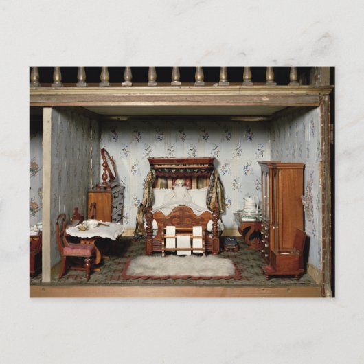 Ein Schlafzimmer in "Mrs. Bryant's Pleasure", c.18 Postkarte (Vorderseite)