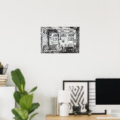 Ein Schlafzimmer Poster (Heimbüro)