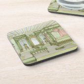 Ein Schlafzimmerinnenraum in Art Henri II Getränkeuntersetzer (Linke Seite)