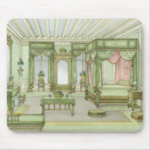 Ein Schlafzimmerinnenraum in Art Henri II Mousepad
