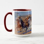 Ein Schlag für das Bauholz, Frederic Remington Tasse (Links)
