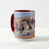 Ein Schlag für das Bauholz, Frederic Remington Tasse (Vorderseite Links)