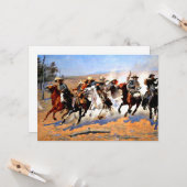 Ein Schlag für das Holz von Frederick Remington Karte (Vorderseite/Rückseite Beispiel)