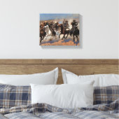 Ein Schlag für Holz von Frederic Remington Leinwanddruck (Insitu (Schlafzimmer))