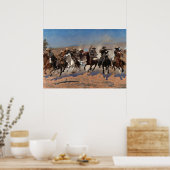 Ein Schlag für Holz von Frederic Remington Poster (Küche)