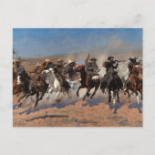 Ein Schlag für Holz von Frederic Remington Postkarte (Vorderseite)