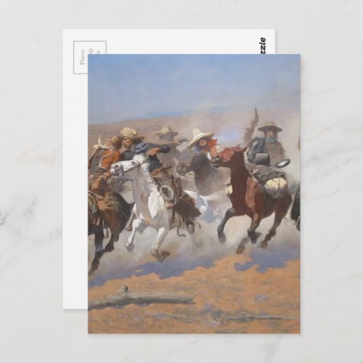 Ein Schlag für Holz von Frederic Remington Postkarte (Vorne/Hinten)