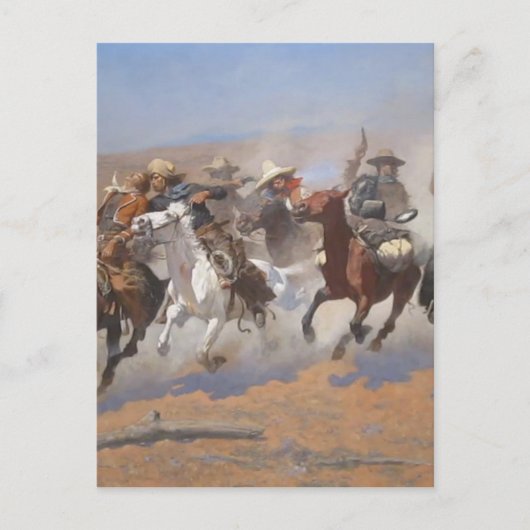 Ein Schlag für Holz von Frederic Remington Postkarte (Vorderseite)