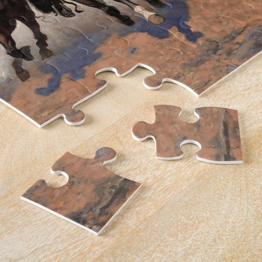 Ein Schlag für Holz von Frederic Remington Puzzle (Seite)