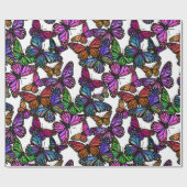 Ein Schlag mit Rainbow-Butterfly-Papier Geschenkpapier (Flach)