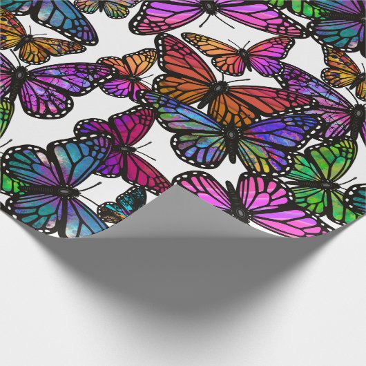 Ein Schlag mit Rainbow-Butterfly-Papier Geschenkpapier (Ecke)