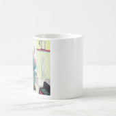 Ein schlampiger Arbeiter, der ein Küchengerät repa Kaffeetasse (Mittel)