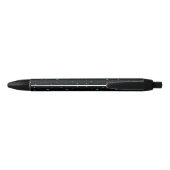 Ein schlanker schwarzer Stift mit schwarzer Spitze (Rückseite)