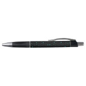 Ein schlanker schwarzer Stift mit silberner Spitze (Oberseite)