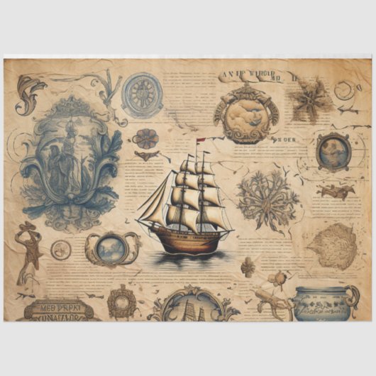 Ein schlankes Design für eine nautische Serie 23 Seidenpapier (Vorderseite)