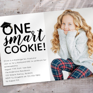 Ein schlauer Cookie Foto Kindergarten Absolvent Einladung