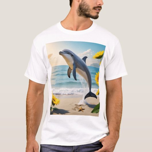 Ein schlauer Delphin springt anmutig T-Shirt (Vorderseite)