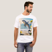 Ein schlauer Delphin springt anmutig T-Shirt (Vorne ganz)
