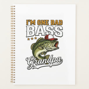 Ein schlechter Bass-Opa-Angeln Vintage-Vektor-Desi Planer
