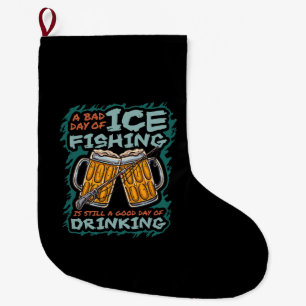 Ein schlechter Tag beim Eisfischen Lustige Humor Z Großer Weihnachtsstrumpf