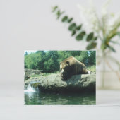 Ein schlechter Tag beim Fischen Postkarte (Stehend Vorderseite)