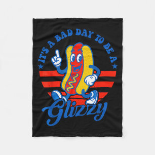 Ein schlechter Tag, um ein Glizzy lustiger 4. Juli Fleecedecke