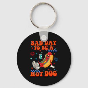 Ein schlechter Tag, um ein Hot Dog zu sein, lustig Schlüsselanhänger