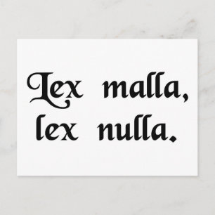 Ein schlechtes Gesetz ist kein Gesetz. Postkarte