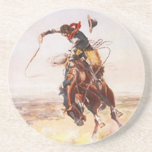 Ein schlechtes Hoss von Charles Marion Russell im  Getränkeuntersetzer