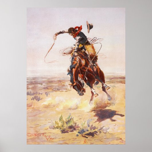 Ein schlechtes Hoss von Charles Marion Russell im  Poster (Vorne)