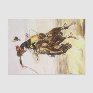 „Ein schlimmer Gaul“ von Charles M. Russell Seidenpapier