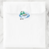 ein Schlitten, den wir gehen werden Runder Aufkleber (Tasche)