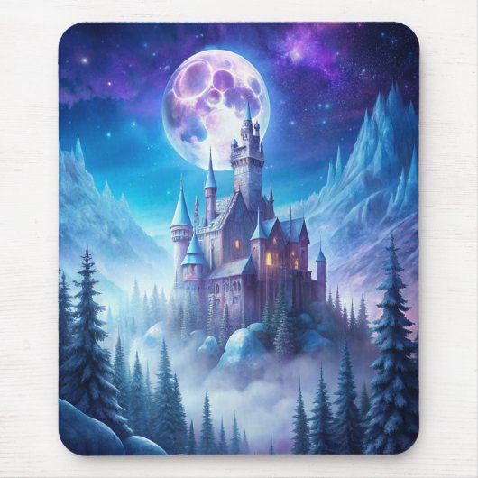 Ein Schloss im Winter Mousepad (Vorne)