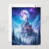 Ein Schloss im Winter Postkarte (Vorne/Hinten)