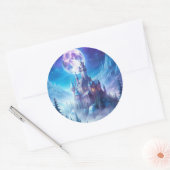 Ein Schloss im Winter Runder Aufkleber (Umschlag)