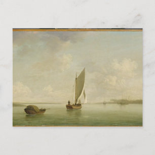 Ein Schluck unter Segeln in einer leichten Brise i Postkarte