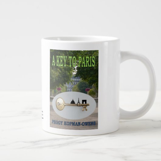 "Ein Schlüssel nach Paris" Jumbo-Tasse (Rechts)