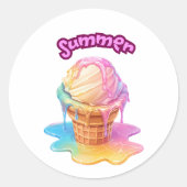 Ein schmelzendes Eis Runder Aufkleber (Vorderseite)