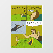 Ein schmerzhafter weck fensteraufkleber (Blatt)