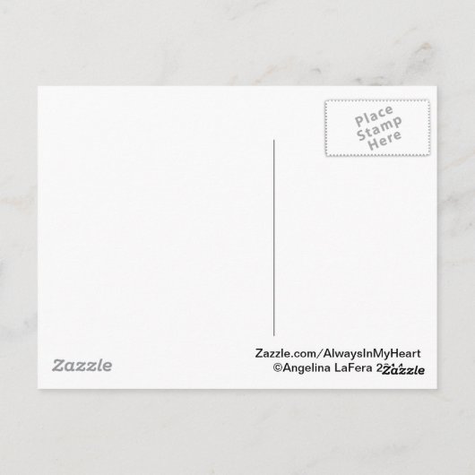 Ein Schmetterling, der mich daran erinnert Postkarte (Rückseite)