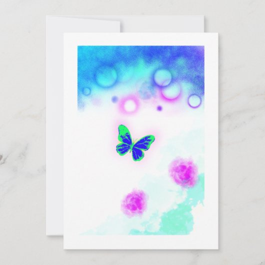 Ein Schmetterling  Einladung (Vorderseite)