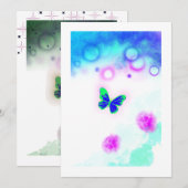 Ein Schmetterling  Einladung (Vorne/Hinten)