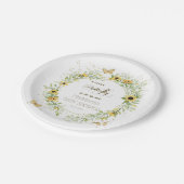 Ein Schmetterling ist auf dem Weg zu Schmetterling Pappteller (Schrägansicht)