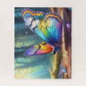 Ein Schmetterling mit transparentem Kristall Puzzle (Vertikal)