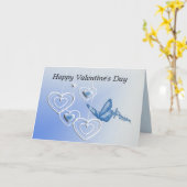 Ein Schmetterling und Herzen Karte (Gelbe Blume)