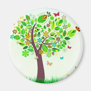Ein Schmetterlings-Baum Magnet